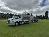 2025 Freightliner Cascadia 126 6x4 Alloy Bulk Tipper with 5 Axle Trailer