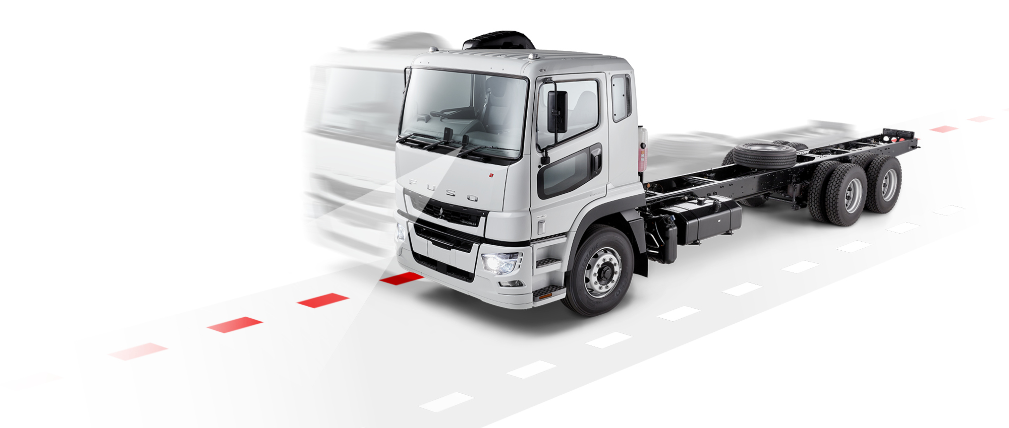 Lane Keeping Assist helps ensure Daimler trucks don’t stray into another lane 