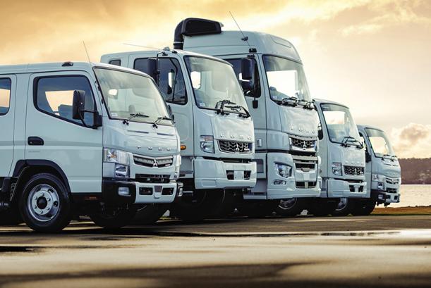 The FUSO truck line-up features advanced safety across light, medium and heavy-duty classes; 