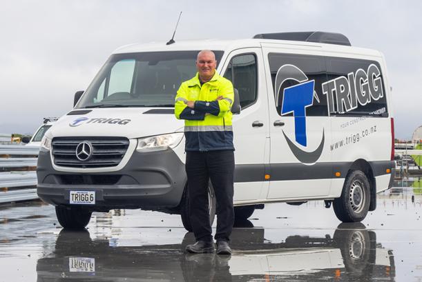 Trigg Construction’s Darrell Trigg with his new Mercedes-Benz Sprinter van 