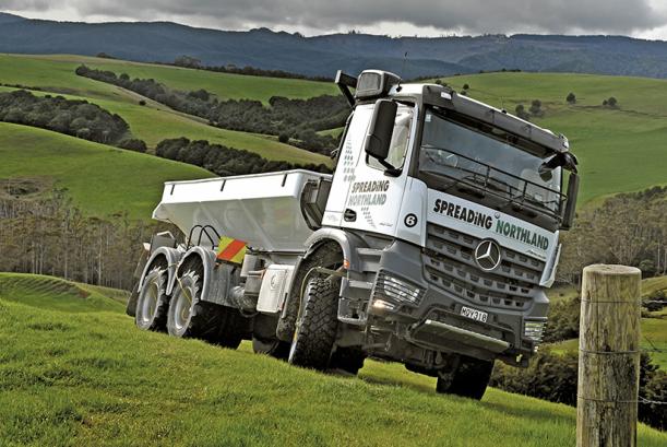 A Keith Andrews Mercedes-Benz 6x6 Arocs in the field