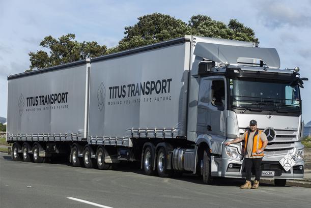 Te Aira Transport drivers love the heavy-duty Mercedes-Benz 6x4 Actros. 
